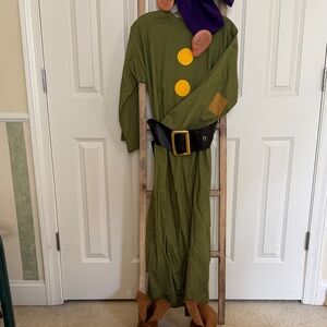 Kids Green Elf Costume with Hat